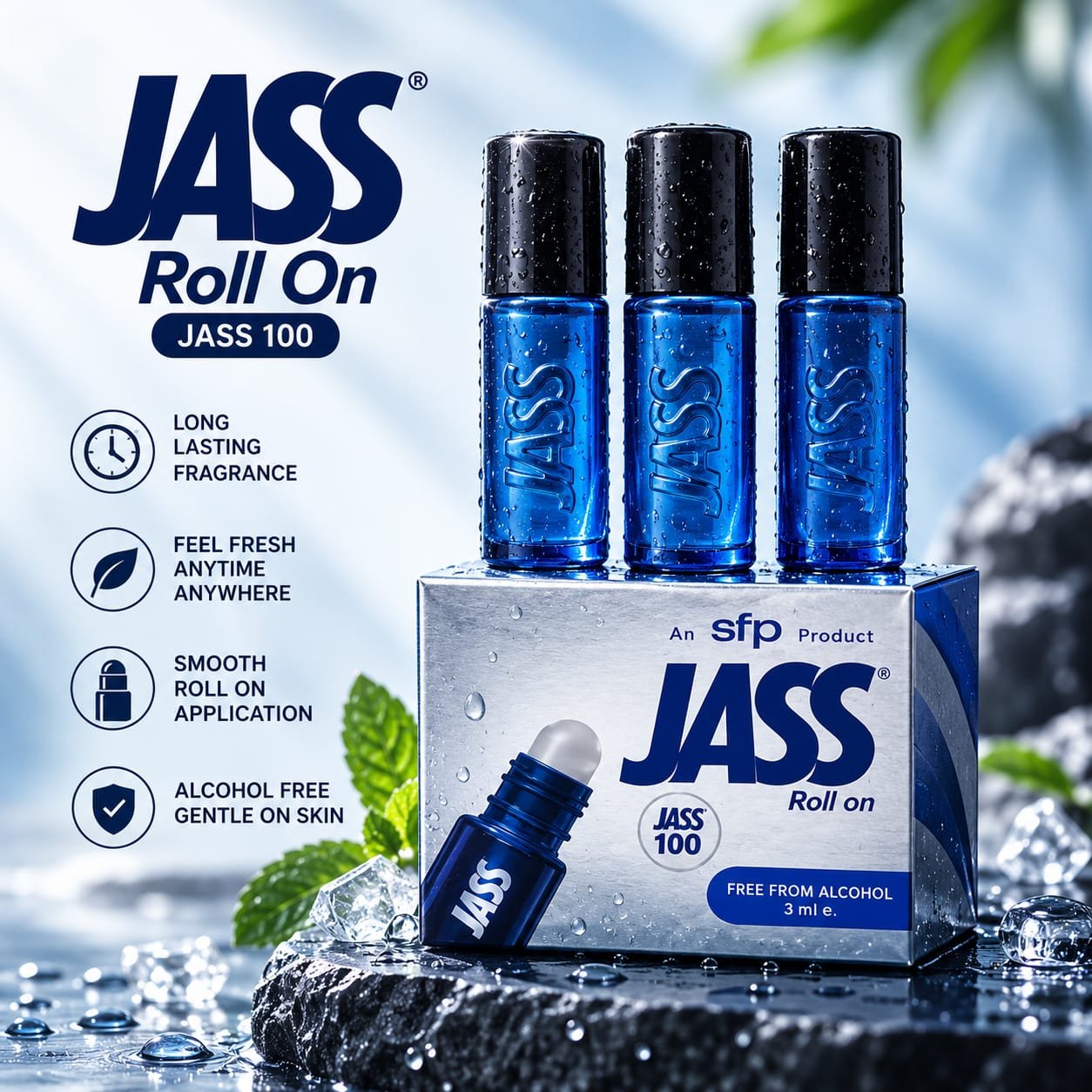 JASS 100 Roll On Perfume 3 ml | Alcohol Free Attar Roll On